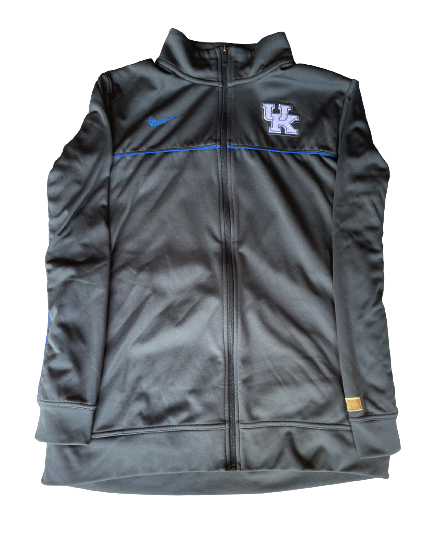 Davion Mintz Kentucky Basketball Team Issued Jacket with Gold Elite Patch (Size L)