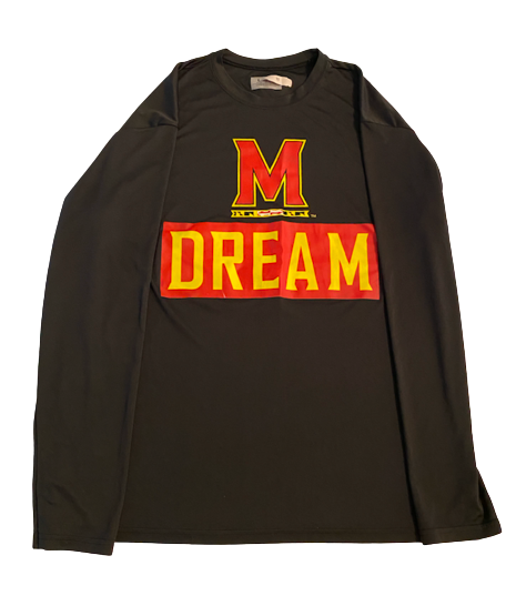 Darryl Morsell Maryland Basketball Team Exclusive Long Sleeve "DREAM" Pre-Game Warm-Up Shirt (Size L)