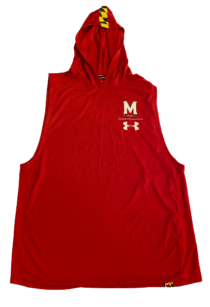 Darryl Morsell Maryland Basketball Team Issued Sleeveless Performance Hoodie (Size L)