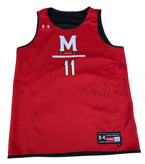 Darryl Morsell Maryland Basketball SIGNED Practice Worn Reversible Jersey (Size L)