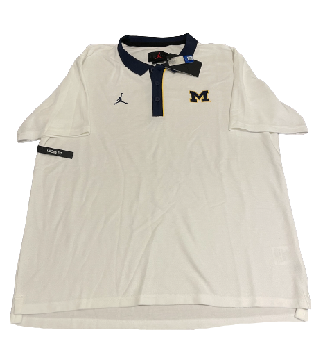 Michigan Basketball Team Issued Polo Shirt (Size L) - New with Tags