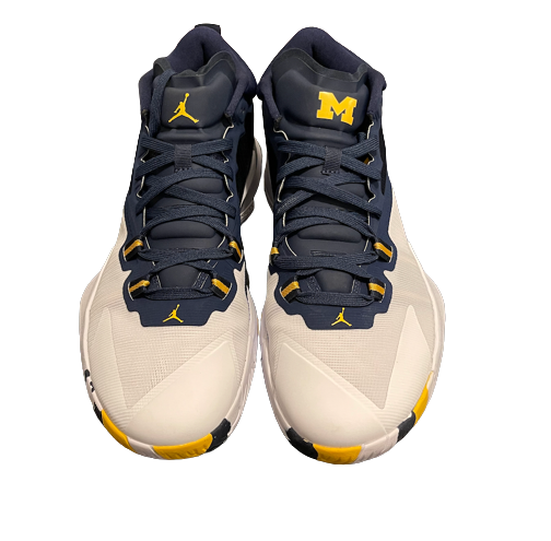 Eli Brooks Michigan Basketball Player Exclusive Jordan Zion Shoes (Size 11.5) - New