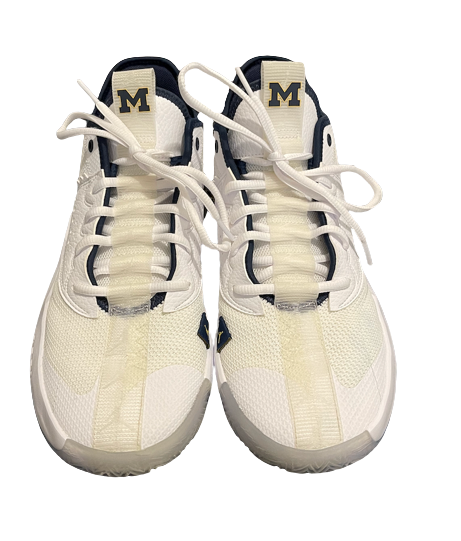 Eli Brooks Michigan Basketball Player Exclusive Air Jordan React Shoes (Size 11.5)