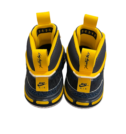 Eli Brooks Michigan Basketball Player Exclusive Air Jordan 36 Shoes (Size 11.5) - New