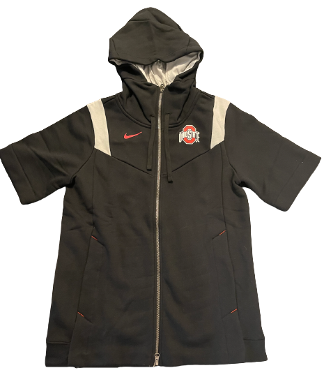 Jamari Wheeler Ohio State Basketball Team Exclusive Short Sleeve Hooded Jacket (Size M)