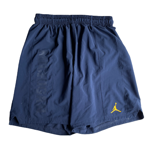 Danielle Rauch Michigan Basketball Team Issued Workout Shorts (Size M)
