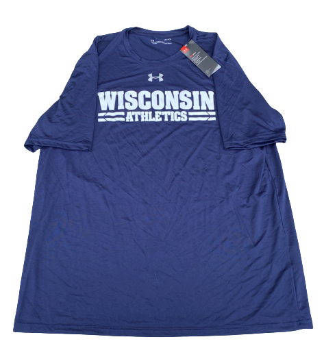 Jack Coan Wisconsin Football Team Issued Workout Shirt (Size L) - New with Tags