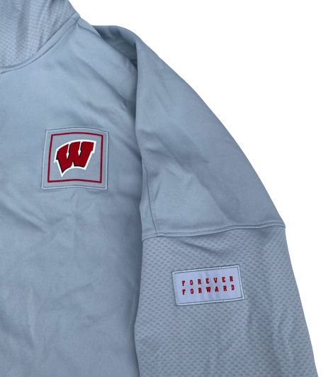 Jack Coan Wisconsin Football Team Issued Jacket with "Forever Forward" Patch & Player Tag (Size L)