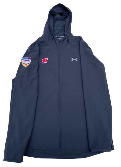 Jack Coan Wisconsin Football Team Exclusive "Capital One Orange Bowl" Travel Jacket (Size L)