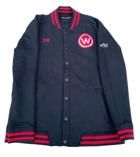 Jack Coan Wisconsin Football Player NCAA 150th Anniversary Retro Jacket with Player Tag (Size L)