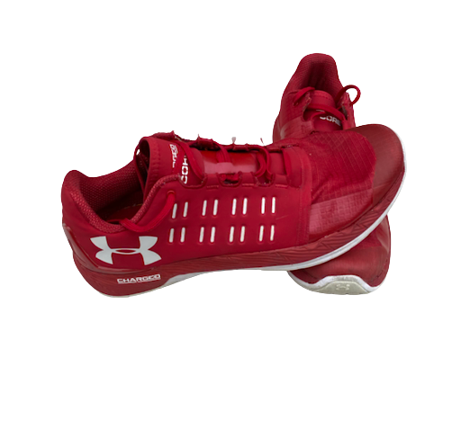 Jack Coan Wisconsin Football Team Issued Shoes (Size 13)