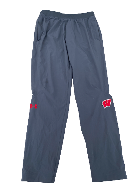 Jack Coan Wisconsin Football Team Issued Sweatpants with Player Tag (Size L)