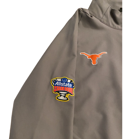 Cade Brewer Texas Football Team Exclusive Sugar Bowl Travel Jacket (Size XL)