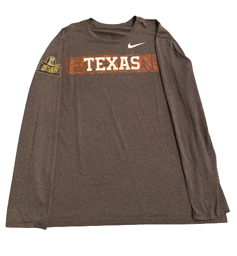 Cade Brewer Texas Football Team Exclusive 2018 Red River Showdown Long Sleeve Shirt (Size 2XL)