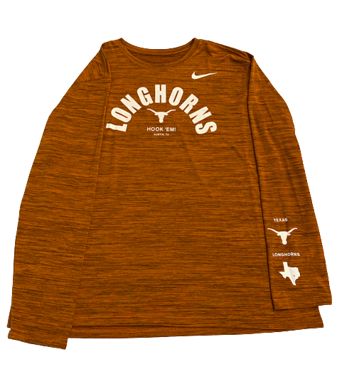 Cade Brewer Texas Football Team Issued Long Sleeve Shirt (Size 2XL)