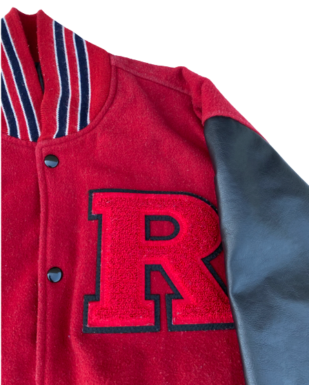 Tyshon Fogg Rutgers Football Player-Exclusive Varsity Letterman Jacket (Size XL)