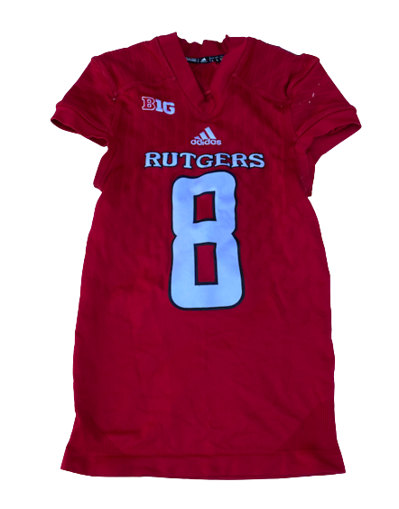 Tyshon Fogg Rutgers Football Game Worn Jersey (Size L)
