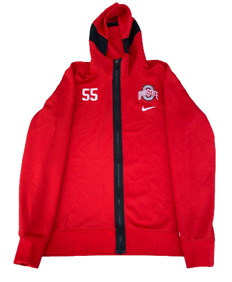 Jamari Wheeler Ohio State Basketball Player Exclusive Pre-Game Jacket with Number (Size M)