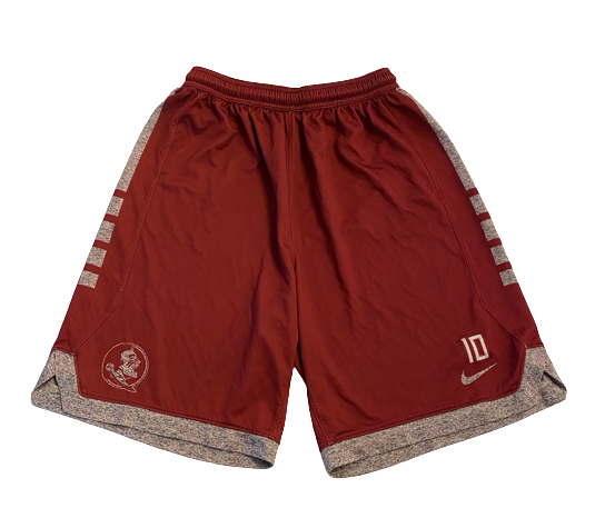 Malik Osborne Florida State Basketball Team Exclusive Practice Shorts with Number (Size L)