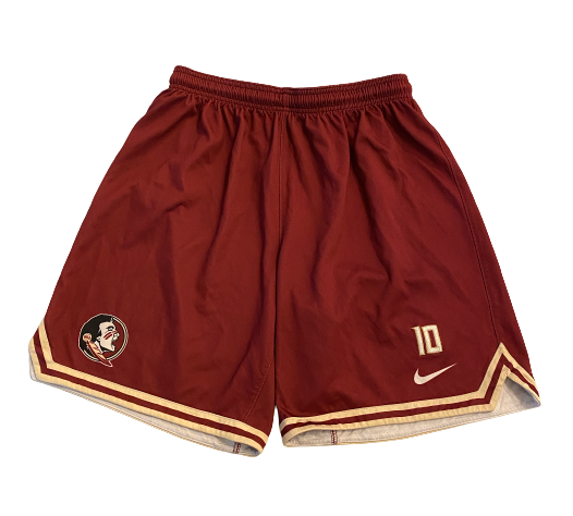 Malik Osborne Florida State Basketball Team Exclusive Practice Shorts with Number (Size L)