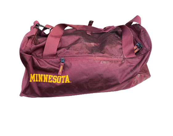 Sam Schlueter Minnesota Football Team Issued Travel Duffel Bag