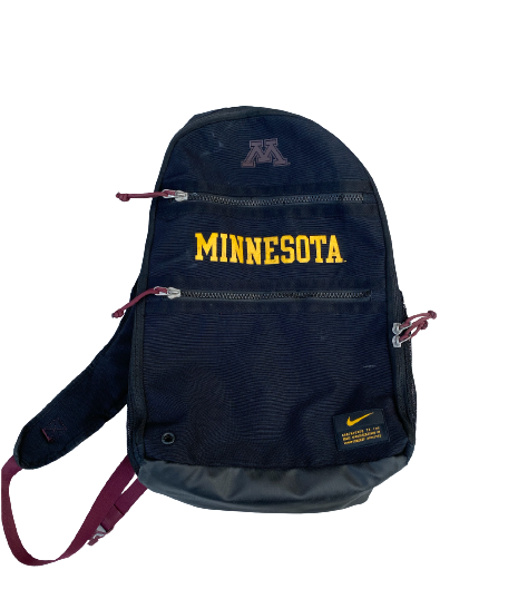 Sam Schlueter Minnesota Football Team Issued Travel Backpack