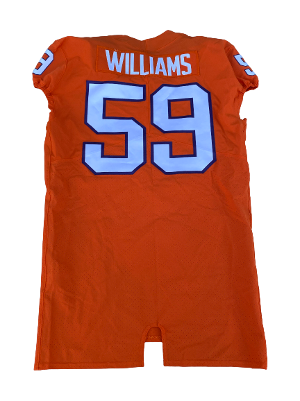 Jordan Williams Clemson Football GAME WORN 2018 Cotton Bowl Jersey (12/29/18) (Size 46)