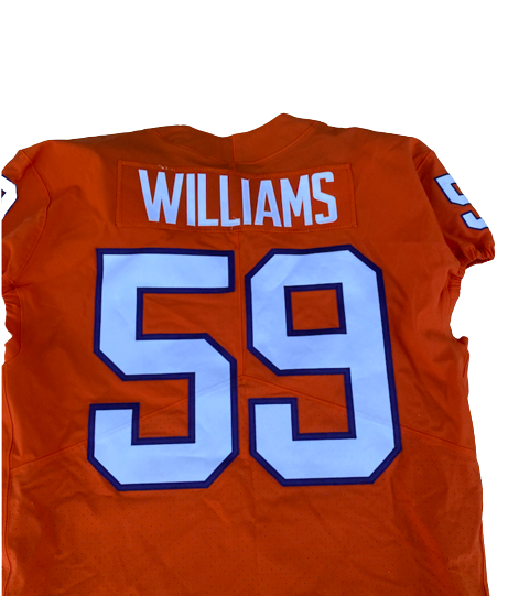 Jordan Williams Clemson Football GAME WORN 2018 Cotton Bowl Jersey (12/29/18) (Size 46)