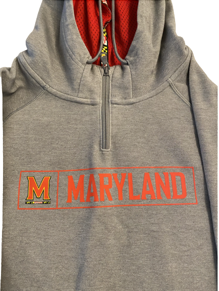 Darryl Morsell Maryland Basketball Team Issued Short Sleeve Hoodie (Size L)