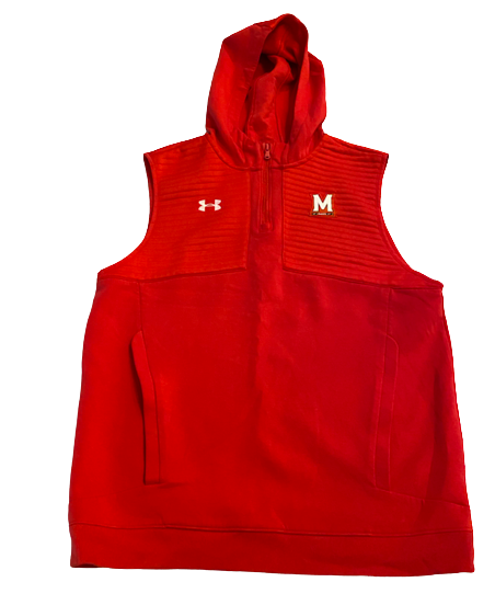 Darryl Morsell Maryland Basketball Team Issued Sleeveless Hoodie (Size L)