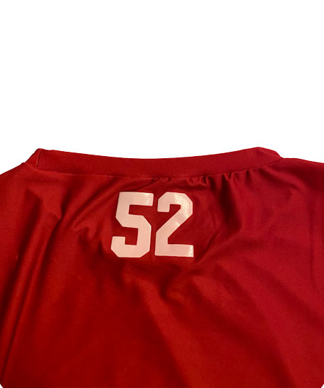 Mitch Hall Louisville Football Team Issued Workout Compression Shirt with Number on Back (Size L)