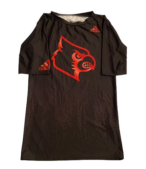 Mitch Hall Louisville Football Team Issued Workout Compression Shirt (Size L)
