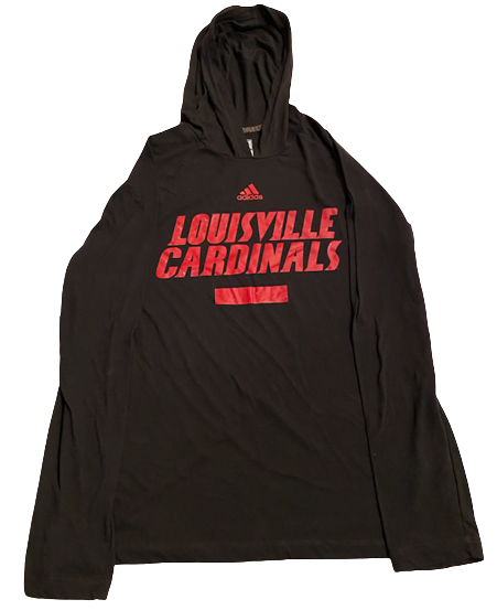 Mitch Hall Louisville Football Team Issued Performance Hoodie (Size L)