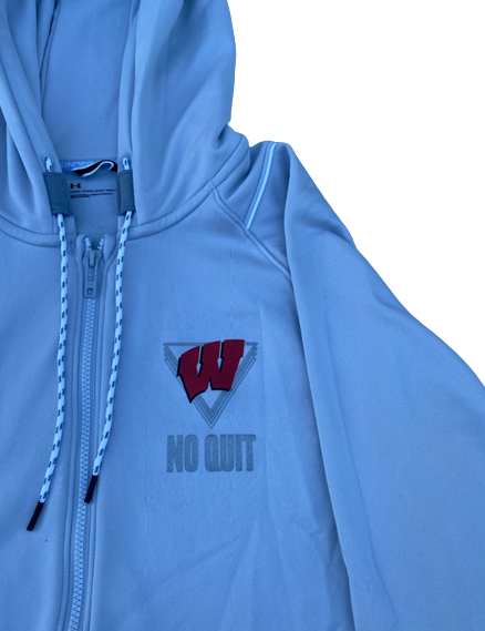 Carter Higginbottom Wisconsin Basketball Team Exclusive "NO QUIT" Jacket (Size L)
