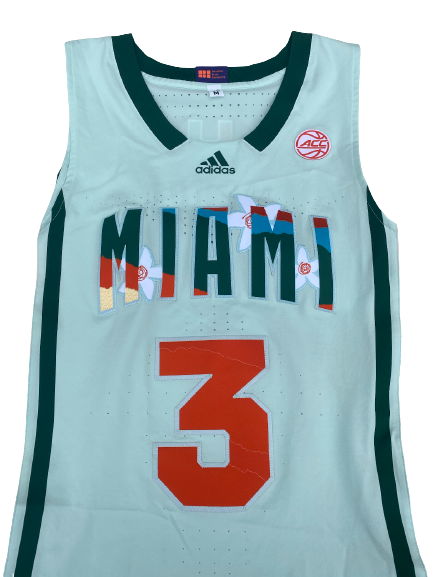 Charlie Moore Miami Basketball 2021-2022 Exclusive Senior Night GAME WORN Jersey (Size M) - Photo Matched