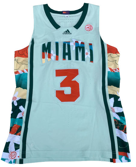 Charlie Moore Miami Basketball 2021-2022 Exclusive Senior Night GAME WORN Jersey (Size M) - Photo Matched