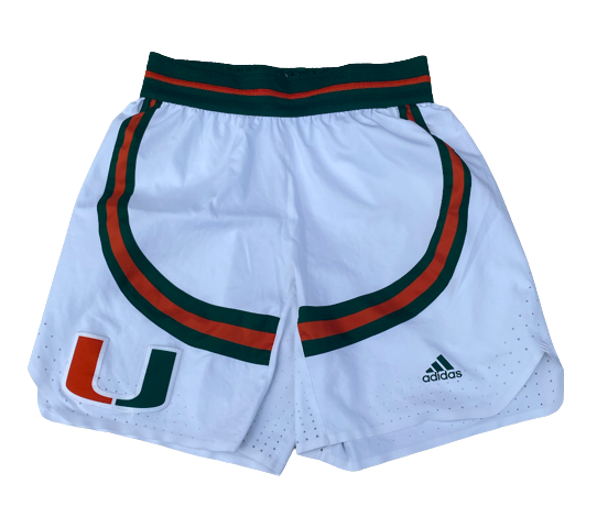 Charlie Moore Miami Basketball 2021-2022 GAME WORN Shorts (Size M) - Photo Matched