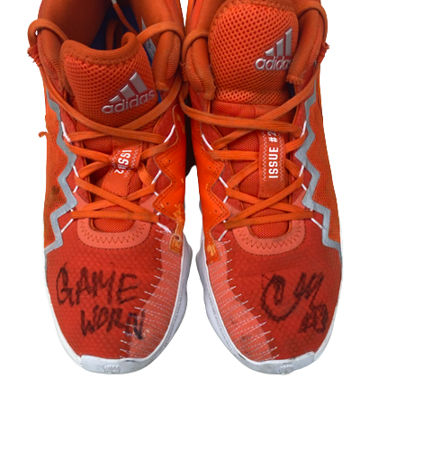 Charlie Moore Miami Basketball 2021-2022 GAME WORN Shoes (Size 11) - Photo Matched