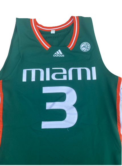 Charlie Moore Miami Basketball 2021-2022 GAME WORN Jersey (Size M) - Photo Matched