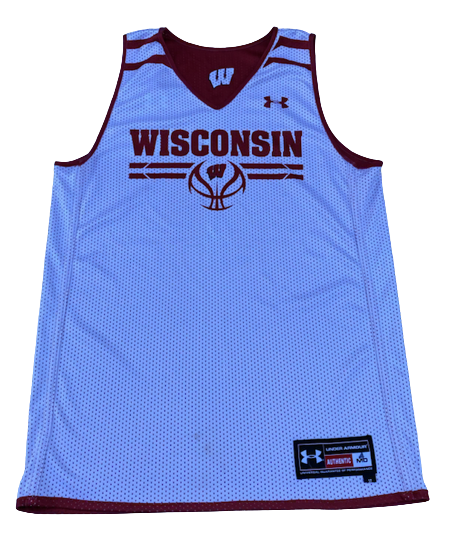 Carter Higginbottom Wisconsin Basketball Exclusive Reversible Practice Jersey (Size M)