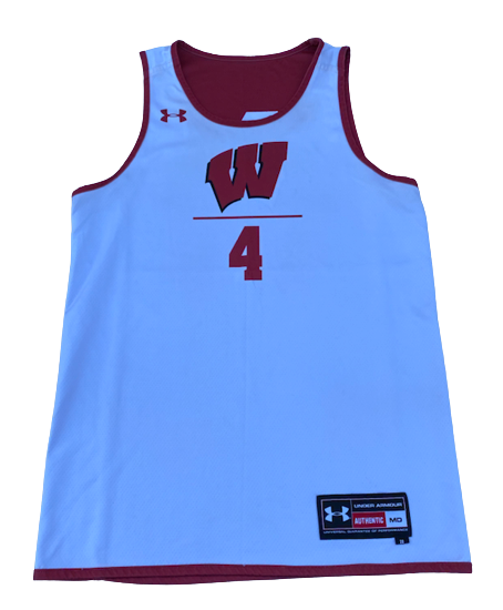 Carter Higginbottom Wisconsin Basketball Exclusive Reversible Practice Jersey (Size M) - Limited to 4