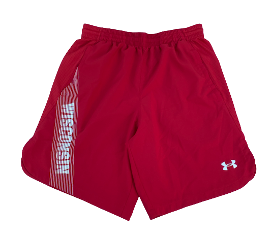 Carter Higginbottom Wisconsin Basketball Team Issued Workout Shorts (Size M)