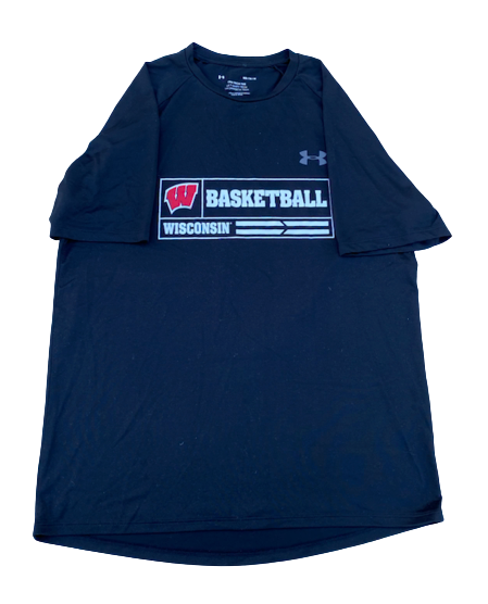 Carter Higginbottom Wisconsin Basketball Team Issued Workout Shirt (Size M)