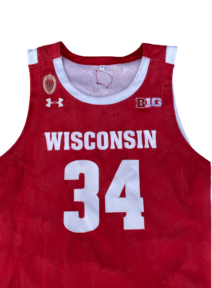 Brad Davison Wisconsin Basketball 2021 SIGNED GAME WORN Jersey (Size L)