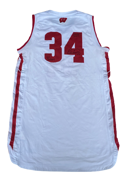 Brad Davison Wisconsin Basketball 2018 SIGNED GAME WORN Jersey (Size L)