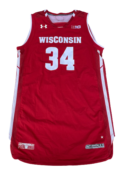 Brad Davison Wisconsin Basketball 2018 SIGNED GAME WORN Jersey (Size L)