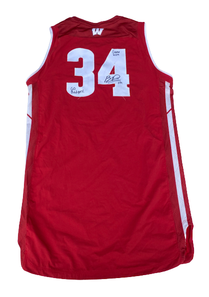 Brad Davison Wisconsin Basketball 2018 SIGNED GAME WORN Jersey (Size L)