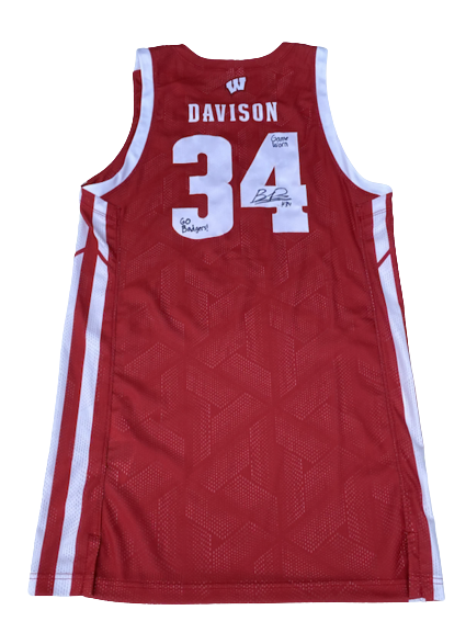 Brad Davison Wisconsin Basketball 2019 SIGNED GAME WORN Uniform Set - Jersey & Shorts (Size L)