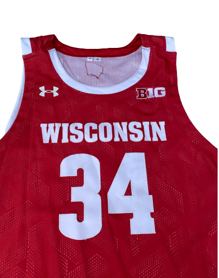 Brad Davison Wisconsin Basketball 2019 SIGNED GAME WORN Uniform Set - Jersey & Shorts (Size L)