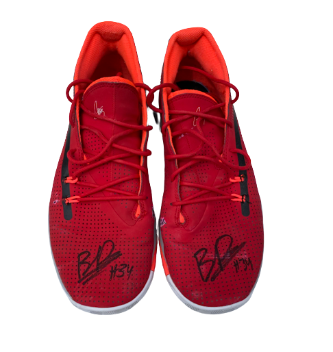 Brad Davison Wisconsin Basketball SIGNED Practice Worn Shoes (Size 13)